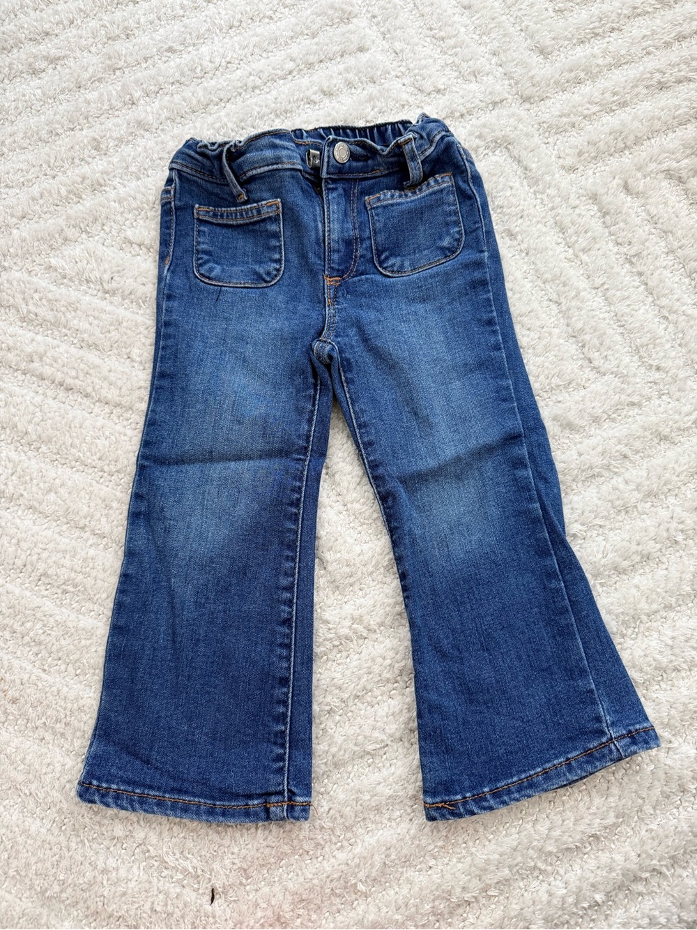 Old Navy Toddler Girls' Blue Flared Jeans with  Front Sailor Pockets - Site 3T